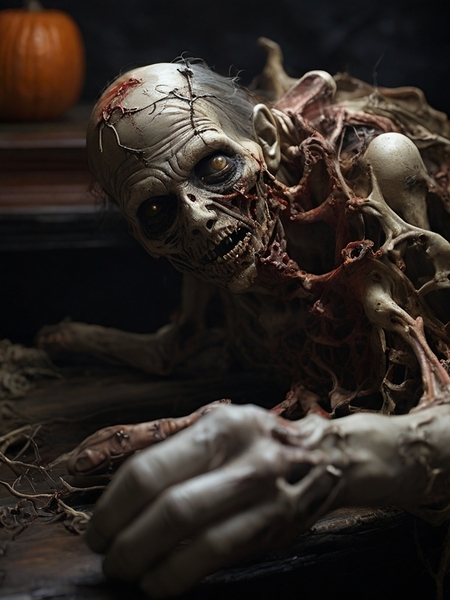 Default Amidst the eerie darkness of a Halloween Print