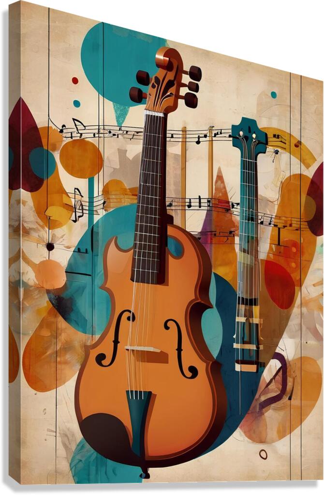 Default Abstract Music Background illustration Canvas Print