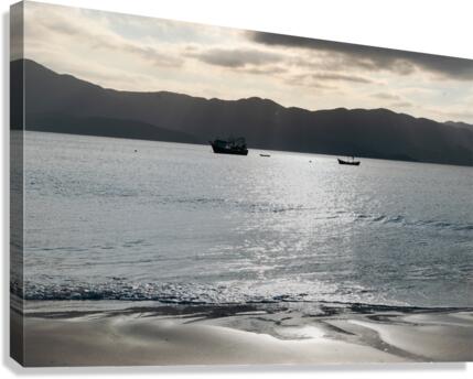Black&White sunset Canvas Print