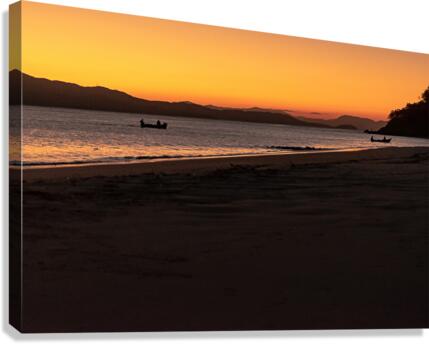 Fisherman returning Canvas Print