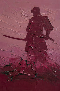 The Mauve Guardian: The Sculpted Ronin by Sumer Paintings