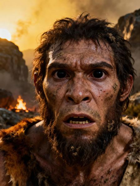 Neanderthal: Abyssal Mydriasis – The First Conscious Gaze Print