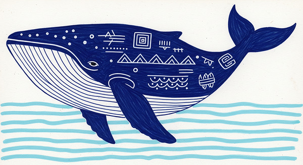 The Blue Whale Art by Sumer Paintings