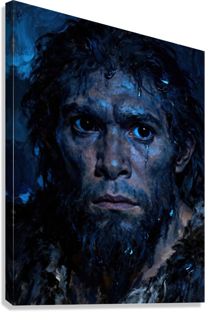 Neanderthal: Abyssal Mydriasis – The First Conscious Gaze Canvas Print