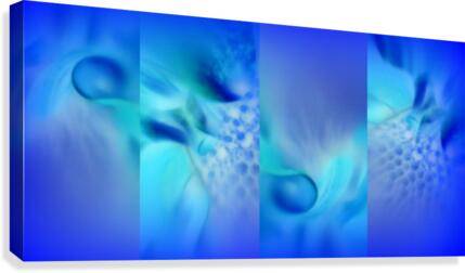 COBALT FLEURS  Canvas Print