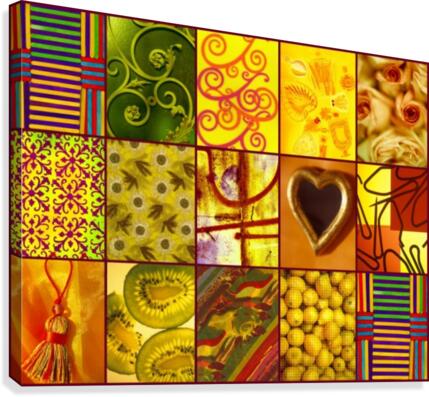 COLLAGE JAUNE  Canvas Print