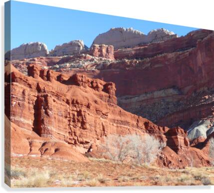 High Wall Red Cliffs Canvas Print