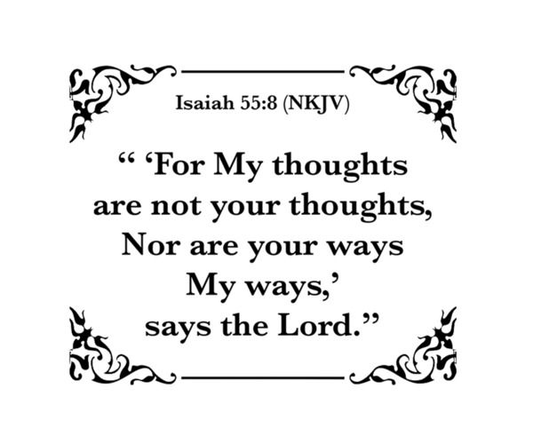 Isaiah 55 8 by Scripture on the Walls