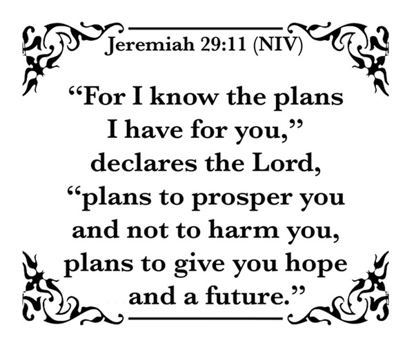 Jeremiah 29 11 by Scripture on the Walls