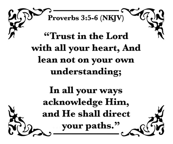 Proverbs 3 5 6 by Scripture on the Walls