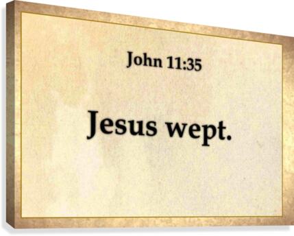  John 11 35 Canvas Print