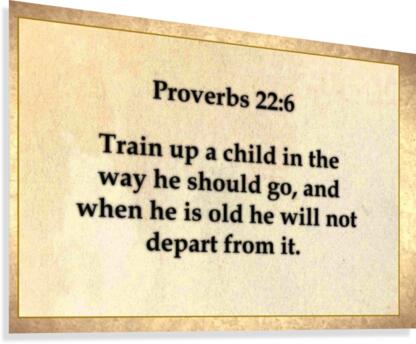 Proverbs 22 6 Canvas Print