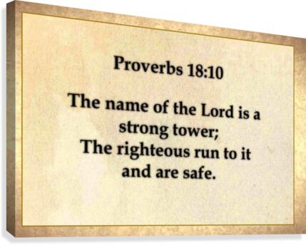 Proverbs 18 10 Canvas Print