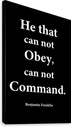 Obey and Command 2 Canvas Print
