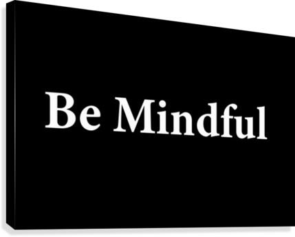 BE MINDFUL 2 Canvas Print