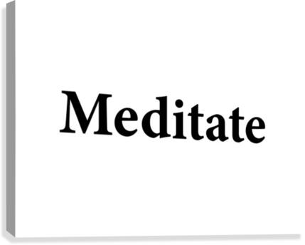 MEDITATE Canvas Print