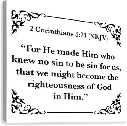 2 Corinthians 5 21 Canvas Print