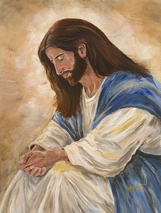 Reflexion Jesus toile