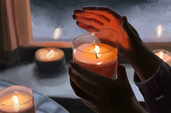 Lumiere dans la nuit Print