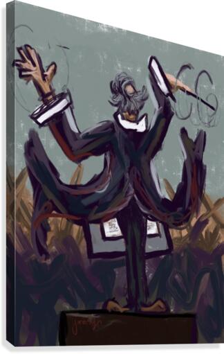 Flaming Conductor Canvas Print