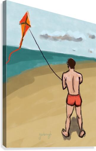 Kite Boy Canvas Print