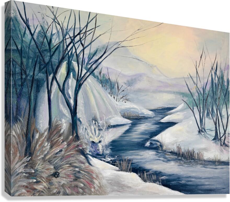 Winter Dragon Canvas Print