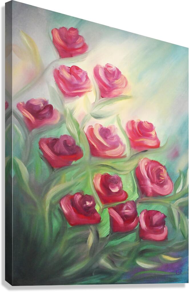 Windblown Roses Canvas Print