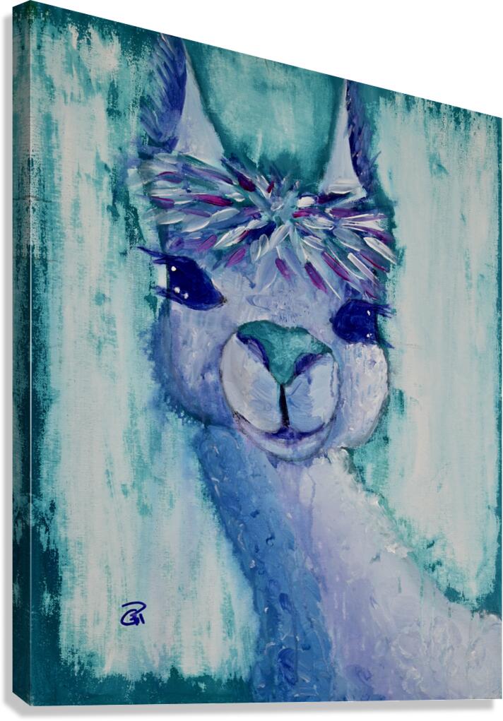 Alpaca Rainwashed Canvas Print