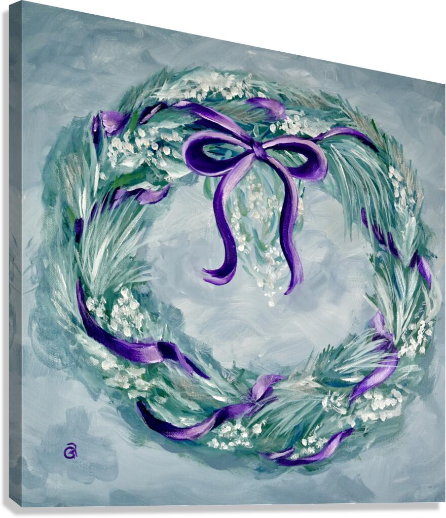 Silver Wreath Canvas Print