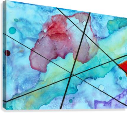 Blue under Lines  Canvas Print