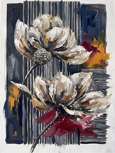 Two Abstract Flowers Oil