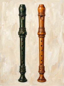 Two Recorders Oil