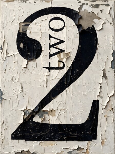 Number Two Weathered Painted by Hugox