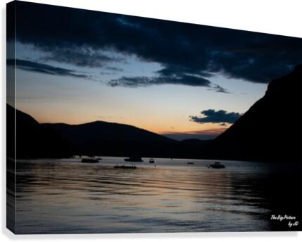 Canoe Dark Canvas Print