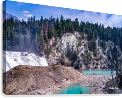 Wapta Falls Away Canvas Print