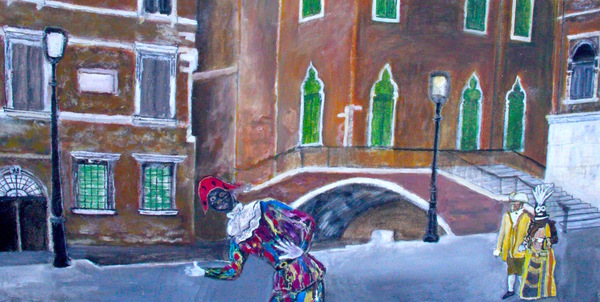 Vue des canaux de Venise pendant le carnaval by Anneda