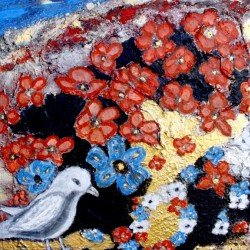 Oiseau fleurs