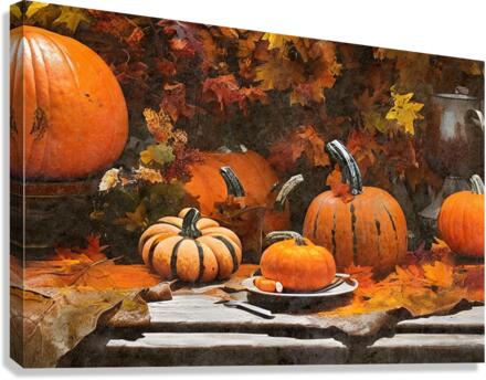 Colorful pumpkins Canvas Print