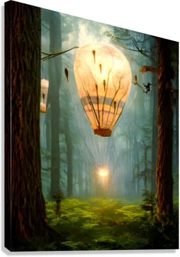 Steampunk balloon Canvas Print