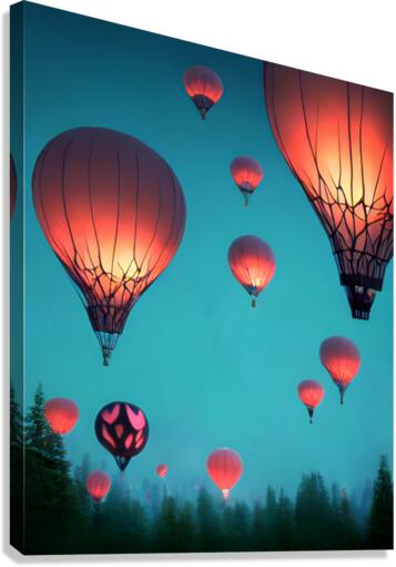 Red balloons Canvas Print