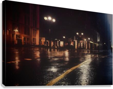 Rainy night Canvas Print