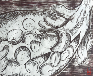 Pepper Linoleum Print