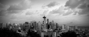 Seattle Skyline I - Black and White