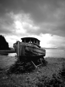 Northen Old Boat I - Black and White