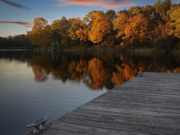 Lake Pier in the Fall II Print