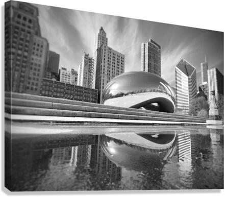 Chicago - The Cloud Gate I - Black & White Canvas Print