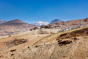 Kibber village in Himalayas