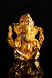 Ganesha statue on white
