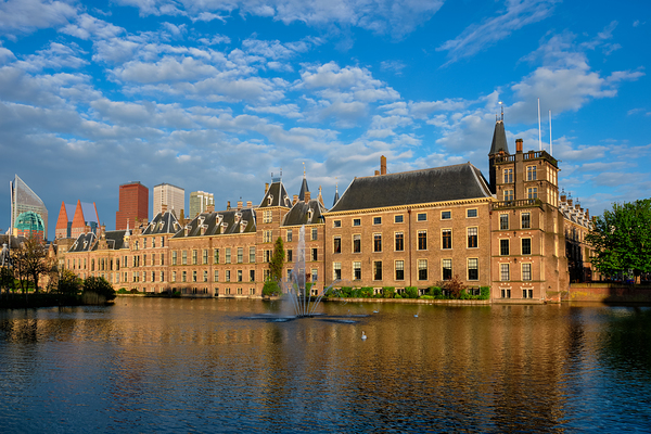 Hofvijver lake and Binnenhof  The Hague by Dmitry Rukhlenko