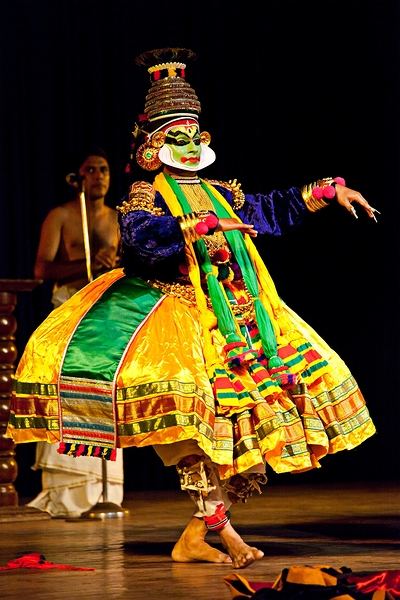 Kathakali dance. Bhava Bhavanam Festival. September 2009. Chennai India by Dmitry Rukhlenko